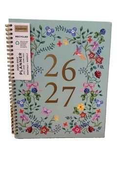 Clementine Paper inc. 12 month Large Size Planner 11x9”Pink Floral 2026-2027